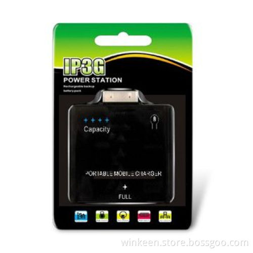 External Backup Battery Charger with 1,900mAh Capacity, Suitable for Apple iPhone 3GS
